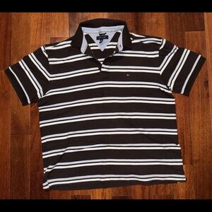Tommy Hilfiger Short Sleeve Collared Striped Polo Shirt; Size Men’s XL